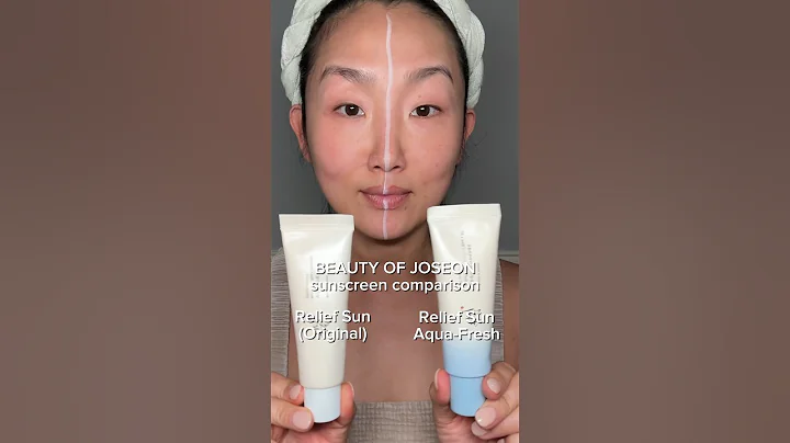 Beauty of Joseon sunscreen - comparing old vs new Aqua fresh #koreanskincare #kbeauty #shorts #boj