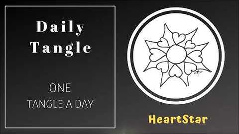 Daily Tangle -   HeartStar |How to draw...|