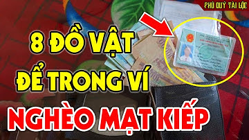 Chớ Dại Để 8 Đồ Vật Này TRONG VÍ TIỀN Kẻo Nghèo Bền Vững, ĐEN ĐỦI TRIỀN MIÊN Tiền Vàng Đội Nón Ra Đi
