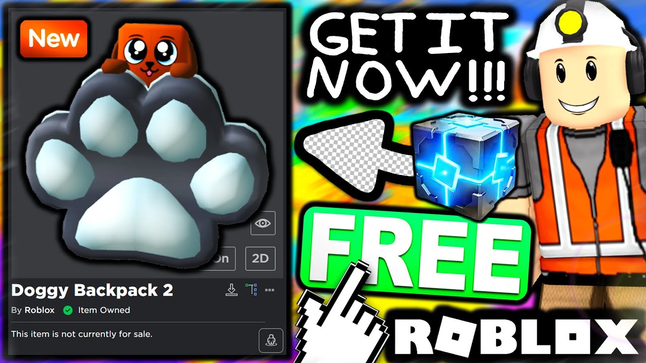 FREE ACCESSORY! HOW TO GET Doggy Backpack - Mining Simulator 2! (ROBLOX  PRIME GAMING) 