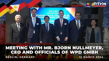 Meeting with Mr. Bjorn Nullmeyer, CEO and Officials of WPD GmbH 3/12/2024