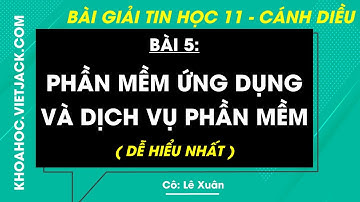 Tin học 11 Cánh diều Bài 5: Phần mềm ứng dụng và dịch vụ phần mềm - trang 24, 27 (DỄ HIỂU NHẤT)