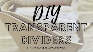 DIY Transparent Planner Dividers & DIY Top Loading Interchangeable Dashboard | Plan With Bee