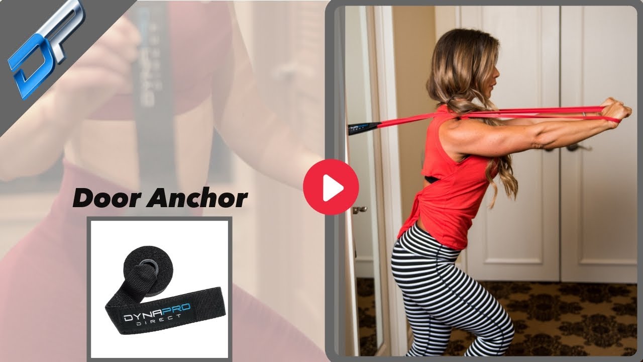 How to use a door anchor to add more workouts from home with Resistance  Bands 