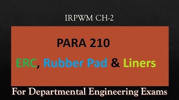 Video 10 | IRPWM CH 2 PARA 210 [ Complete Class on ERC, Rubber Pad & Liner] in English