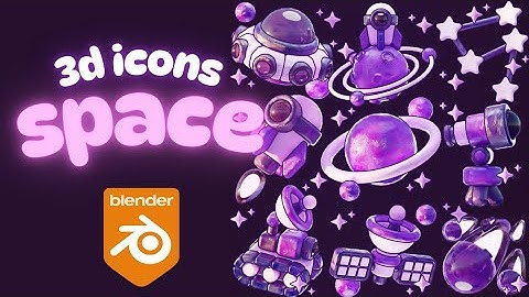 Space 3D Icons - Blender Tutorial
