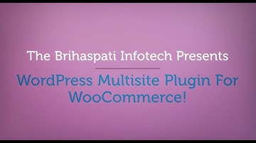 WordPress Multisite Plugin For WooCommerce