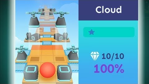 Rolling Sky Tutorial Level 0 Cloud All Gems [★]