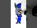 🚨🚓 Officer Dobie 😻 Glitter Art for Kids #sheriff #labrador #cartoon #coloring #easy #trending