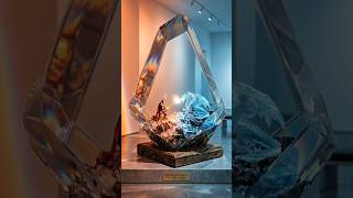 Flaming Sword Knight vs Ice Dragon 🗡️❄️🔥 | Inside Epoxy Prism  #satisfying  #art #asmr #epoxy#design