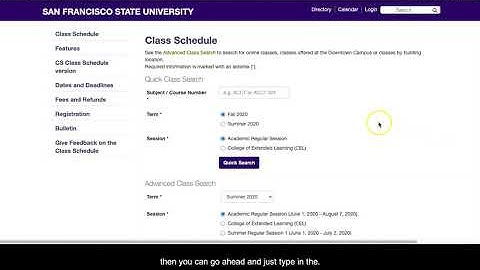 QUICK TIPS: How to find the Class Schedule!