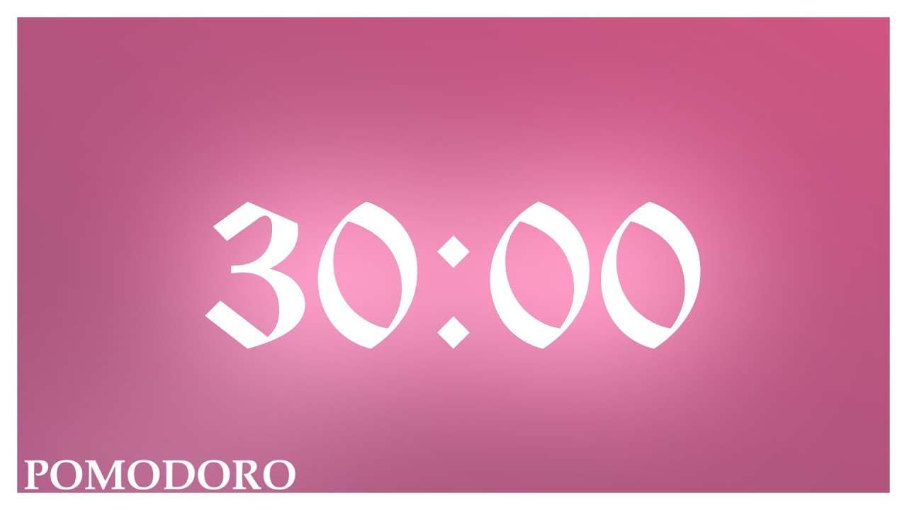 30 Minute Timer - Study - Work - Deep Focus - Countdown Timer - No ...