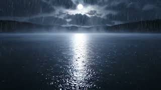 Gentle Rain sound for deep sleep | Rain over the lake #asmr #rainsounds #sleep