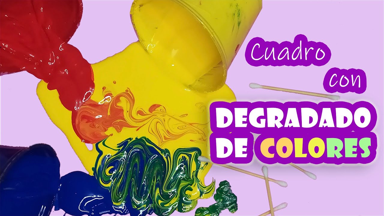 Cómo hacer un degradado de colores con pintura acrílica 🌈 | Cuadro con
