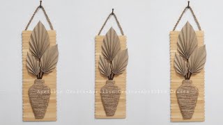 Diy hiasan dinding daun palem kering dari kertas nasi|| Diy wall decor vintage