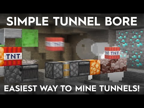 Minecraft Easy TNT Tunnel Bore - Make Tunnels Without Mining!