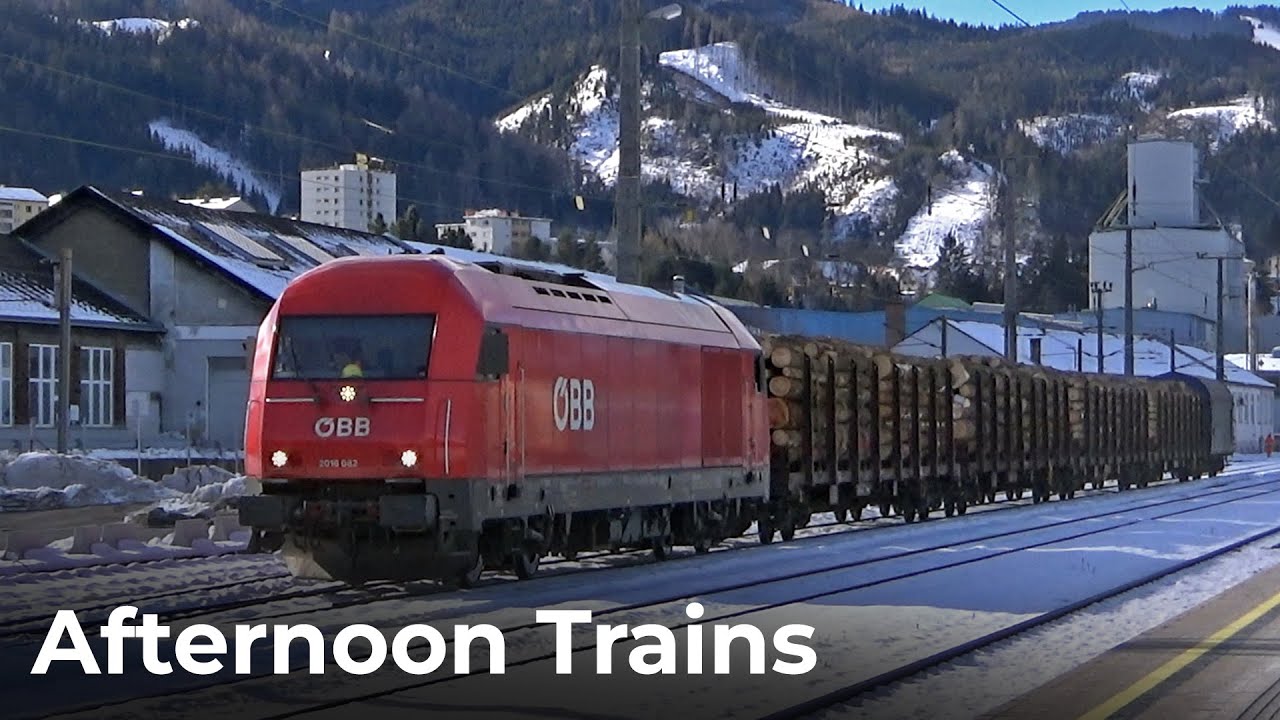 Austrian Trains Vlog #20 - Afternoon Trains at Judenburg in Styria (01.02.2023)