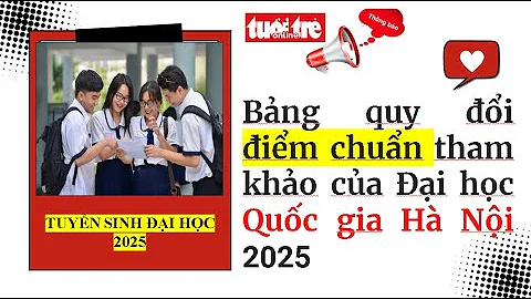 Bảng quy đổi điểm chuẩn tham khảo của Đại học Quốc gia Hà Nội 2025 | Tuyển sinh đại học 2025