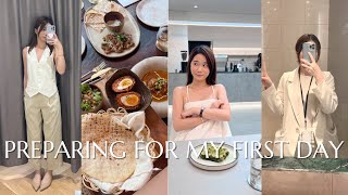 PREPARING FOR FIRST DAY OF WORK IN SINGAPORE (corporate life) [VLOG]