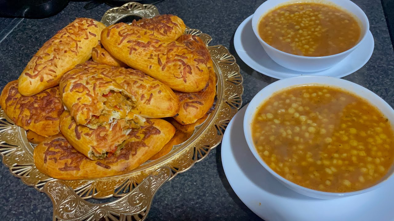 خبعو الوصفات لسيدنا رمضان ميني باكيت بحشوة مالحة وشوربة بنكهة الحريرة 👌👌