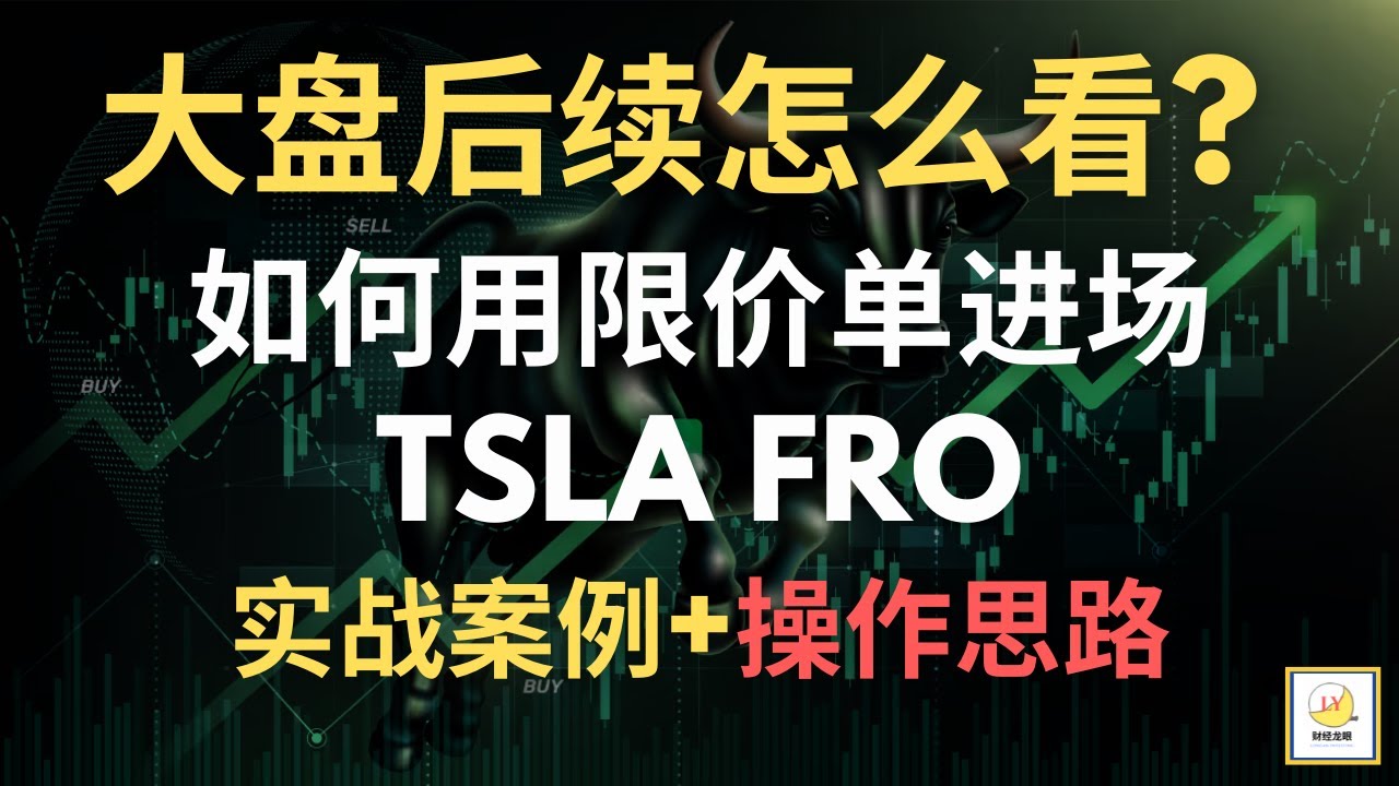 【财经龙眼】大盘后续怎么看？如何用限价单进场？TSLA FRO 实战案例分析