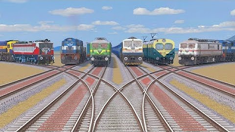 SIX HIGH SPEED TRAINS ARE THE CROSSING ON DANGEROUS BUMPY RAILROAD TRACKS | Train Simulator