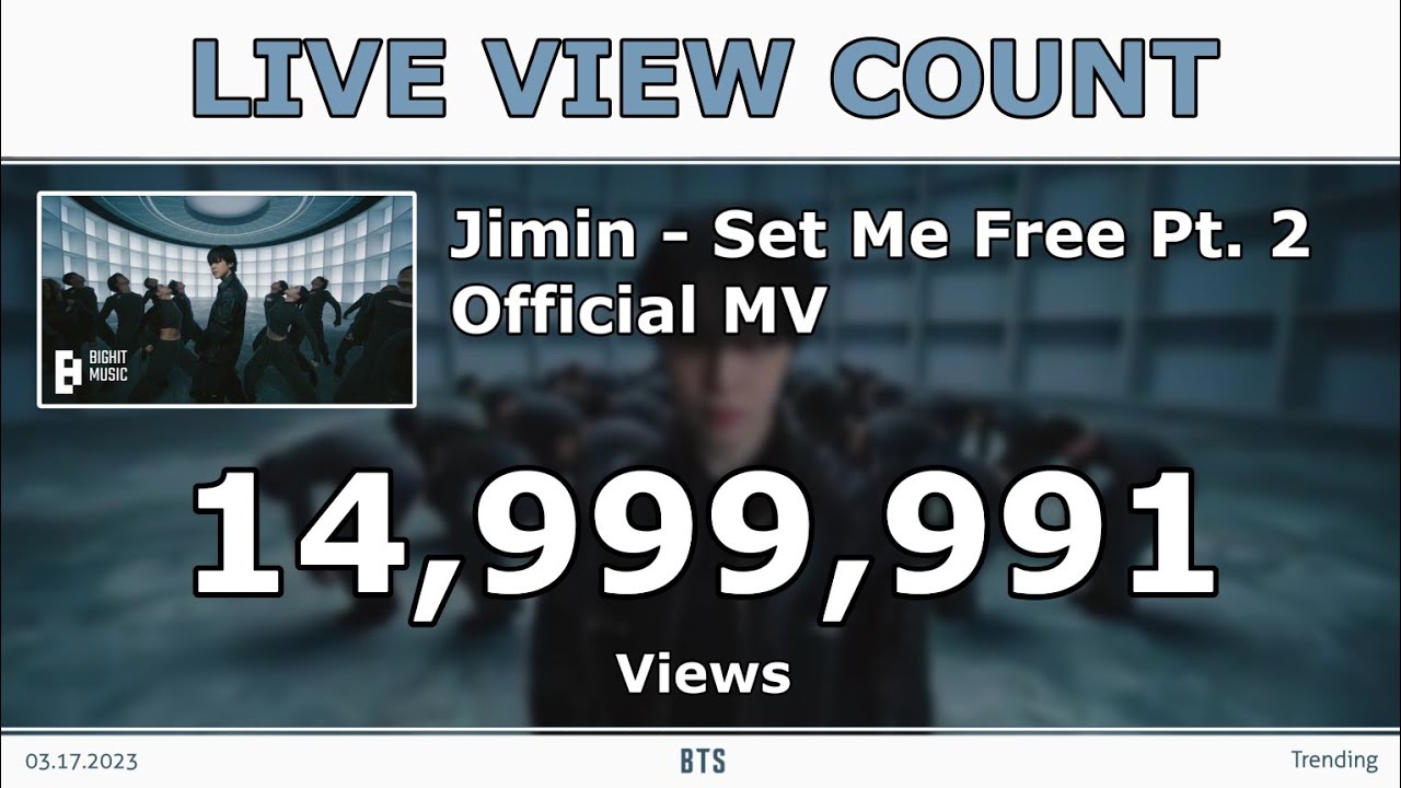 지민 (Jimin) 'Set Me Free Pt. 2' Official MV Live View Count 