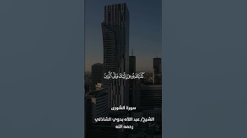 تلاوة رائعه سورة الشورى الشيخ عبداللاه بدوي الشاذلي #سورة_الشورى #اكسبلور #لايك #دويتو #راحة_نفسية