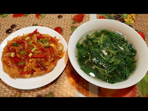 masakan-sederhana-sehari-hari-2-menu-|-sup-bayam-dan-telur-dadar-masak-saos