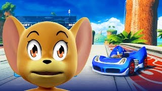 Tom and Jerry Plays Sonic Racing Transformed / Cartoon Games Kids TV screenshot 3