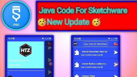 Java Code For Sketchware new Update