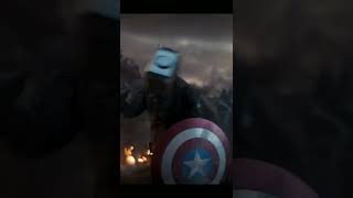 Avengers:) Captain America Thor Hammer Catch Challenge Status #shorts