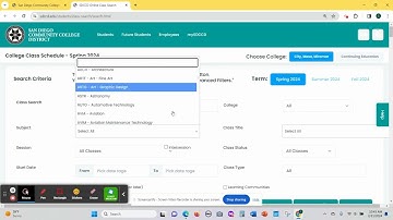 How to Search for Classes on the SDCCD Website
