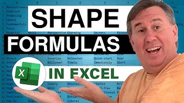 Excel Using A Formula To Label A Shape In Excel - Episode 370