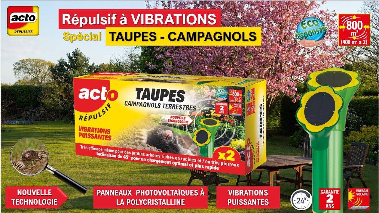 Répulsif Ultrasons Taupes Photovoltaïque