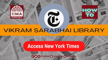 How to Access the New York Times (NYT) Articles | VSL How To Series | Video 14