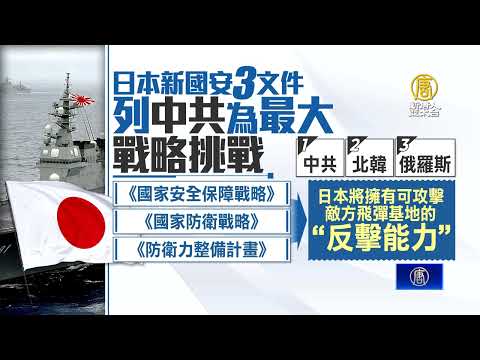 日本敲定新国安战略3文件 列中共为最大挑战