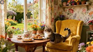 A Peaceful Garden View — Warm Light, Fresh Flowers, and Soft Oldies Playing screenshot 5