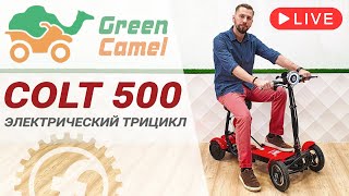 Электротрицикл Green Camel Colt 500 | Складной, легкий, компактный, для пожилых и взрослых