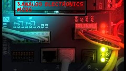 3.ANALOG ELECTRONICS MCQs: analog electronics