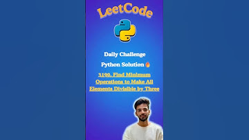 3190. Elements to Make num divisible by 3 #leetcode #dsa  #Python #coding #challenge #codelife #tech