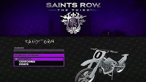 PS3 Saints Row The Third Vehicles Cheat Give Sandstorm