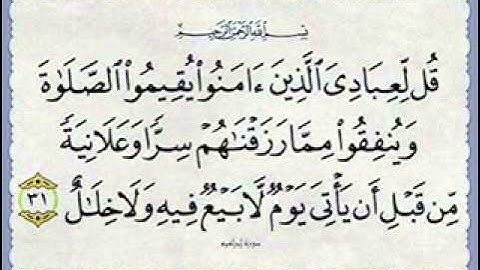 سورة ابراهيم - الآية 31