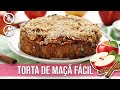 TORTA DE MAÇÃ SUPER FÁCIL SEM FARINHA FIT