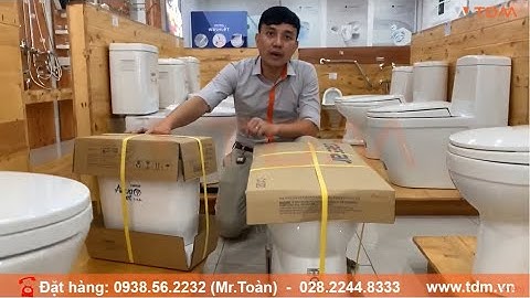 TDM.VN | Đập hộp bồn cầu Caesar CD1320 lắp đặt két T2220 2 khối mẫu mới 2020