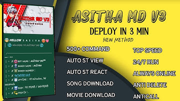 How to deploy ASITHA-MD V3 in 3min || New platform