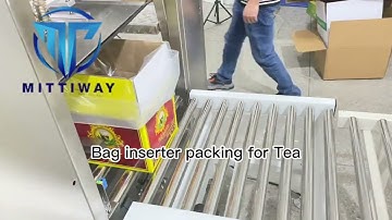 Automatic Tea pack bagging in box Poly bag in carton inserter carton erector bag inserting machine