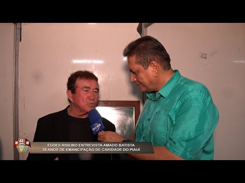 Amado Batista concede entrevista ao Programa 100% Forró durante aniversário de Caridade do Piauí