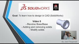 Celebrity SolidWorks CAD Series - video 5 - Revolve tool Profile
