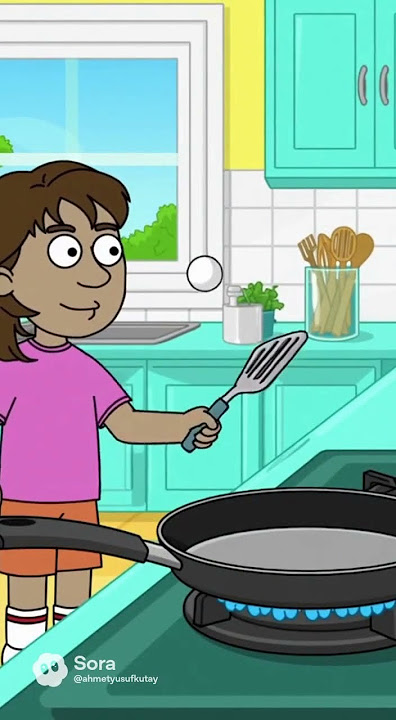 Dora is cooking ping pong balls for breakfast  #sora2 #funny